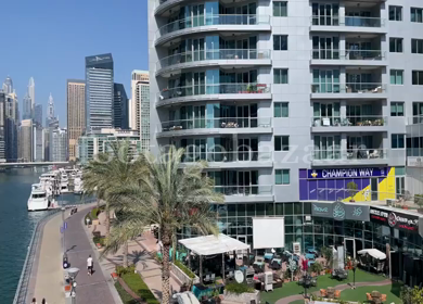 A Pan Shot of Jumeirah Beach Residence - JBR at Dubai,UAE 