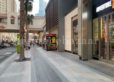 A Shot of People at Jumeirah Beach Residence- JBR at Dubai,UAE 