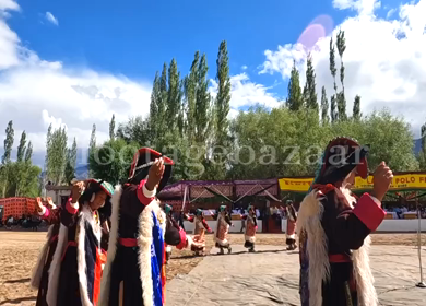 A shot of Shon Royal Dance being performed at Ladakh 