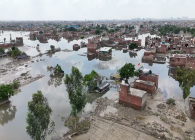 Aerial Drone Footage of Flooded Homes in Delhi, India – 2025 Heavy Rains
