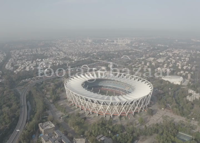 An Aerial Shot of Cricket Stadium at New Delhi,India