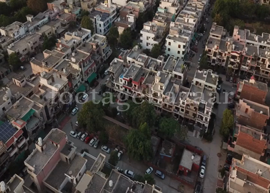 An Aerial Shot of Gurugram during Covid-19 Lockdown in India