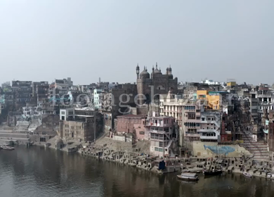 A slow motion shot at Ganga Ghat at Varansi,Banaras, Uttar Pradesh,India