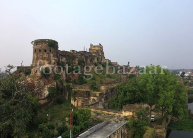 An Aerial Shot of Gwalior Fort at Gwalior, Madhya Pradesh, India