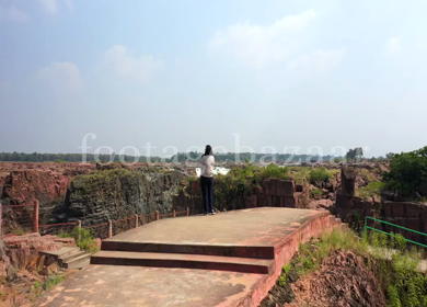 An Aerial Shot of Raneh Water Falls at Dhoguwan, Madhya Pradesh, India