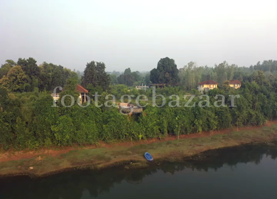 An Aerial Shot of Tendu Leaf Jungle Resort at Raj nagar, Madhya Pradesh, India