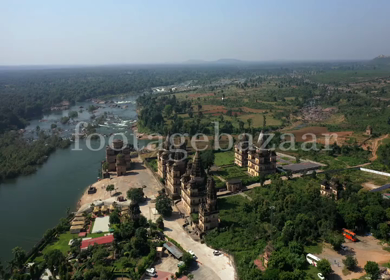 An Aerial Shot of The Royal Chhatris at Orchha, Madhya Pradesh, India