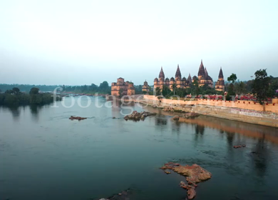 An Aerial Shot of The Royal Chhatris at Orchha, Madhya Pradesh, India