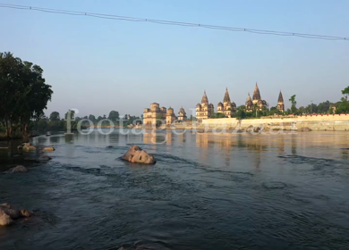 An Aerial Shot of The Royal Chhatris at Orchha, Madhya Pradesh, India