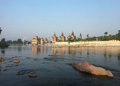 An Aerial Shot of The Royal Chhatris at Orchha, Madhya Pradesh, India