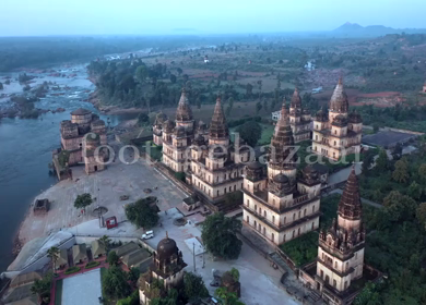 An Aerial Shot of The Royal Chhatris at Orchha, Madhya Pradesh, India