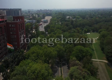 An aerial view of the Lodhi Road at New Delhi in India