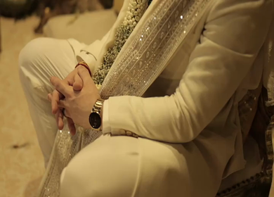A Slow Motion Shot of an Indian Wedding where rituals are being performed in India