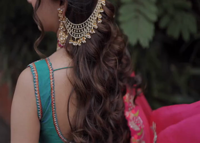 Shot of a beautiful Indian Bride posing for her wedding shoot in India