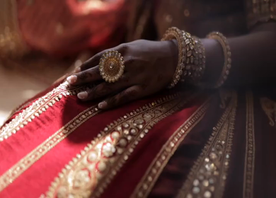 Shot of a beautiful Indian Bride posing for her wedding shoot in India