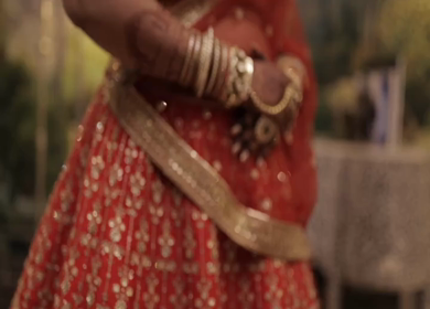 Shot of a beautiful Indian Bride posing for her wedding shoot in India